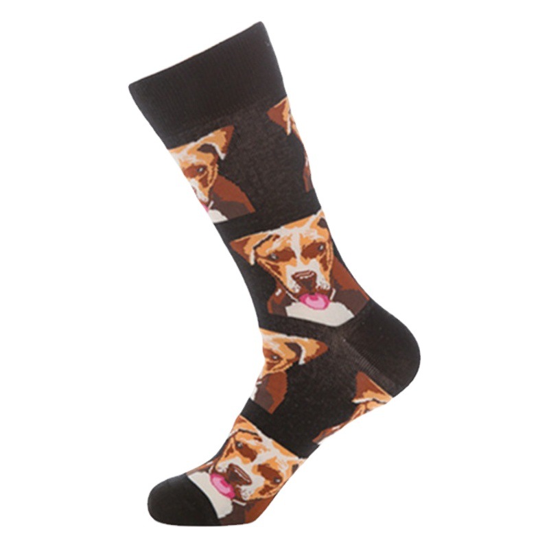 Spot cross-border autumn and winter New Dog series colorful high cotton socks casual socks socks wholesale no clip