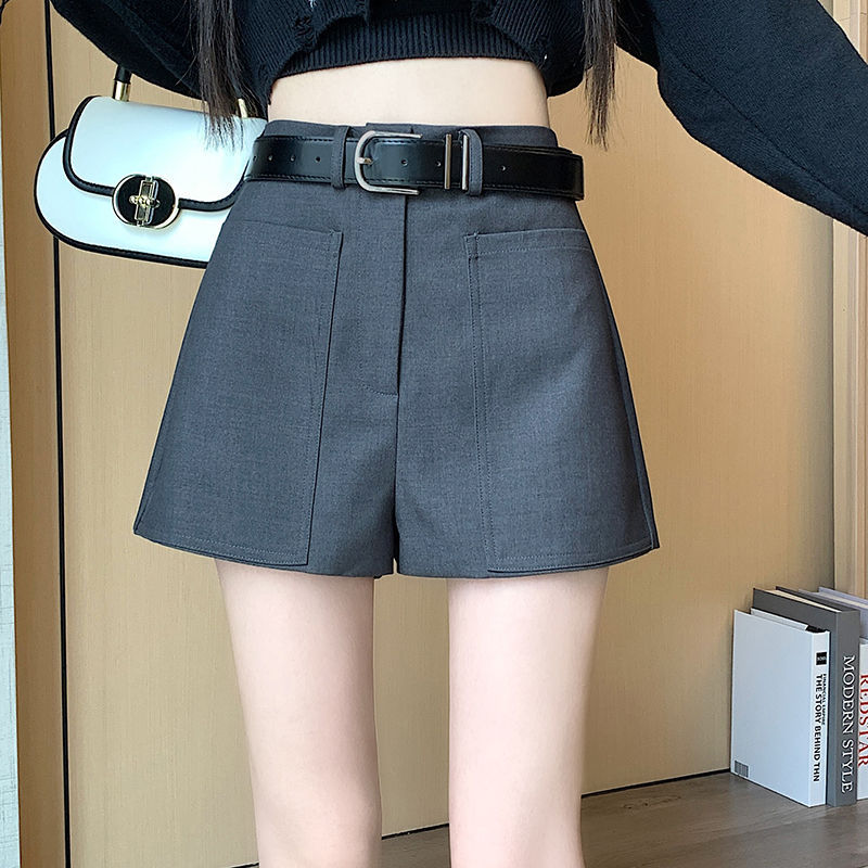 2024 Spring and Summer Korean Style plus size chubby girl All-match Wide Leg Shorts Design Sense High Waist Slimming Straight Leg Pants