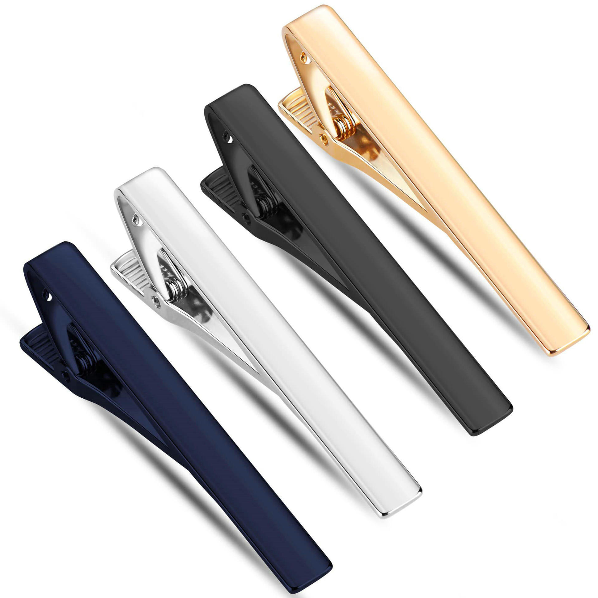 Picture of Cross-Border Temu Clothing Tie Clip, Men's Light Luxury Stainless Steel Tie Clip, Diagonal Pattern, Smooth Surface, High-End Tie Clip