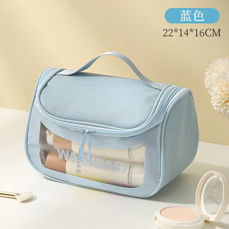Picture of Waterproof Wash Bag Large Capacity Travel Cosmetic Storage Bag High-grade Sense Portable Transparent PVC Wash Bag for Women