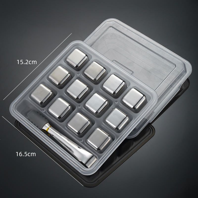 Picture of Cross-Border Stainless Steel Ice Cubes 304 Steel Ice Cubes Red Wine Beer Beverage Iced Metal Ice Cubes High Quality Ice Tartar
