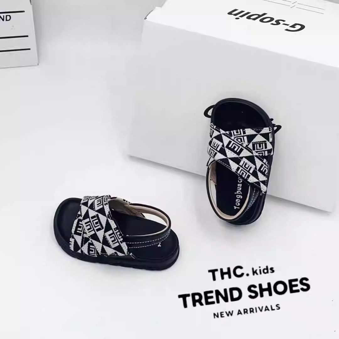 2024 Summer Explosions Trendy Baby Soft Sole Sandals Kindergarten All-match Soft Sole Slippers Sandals Handsome Beach Shoes