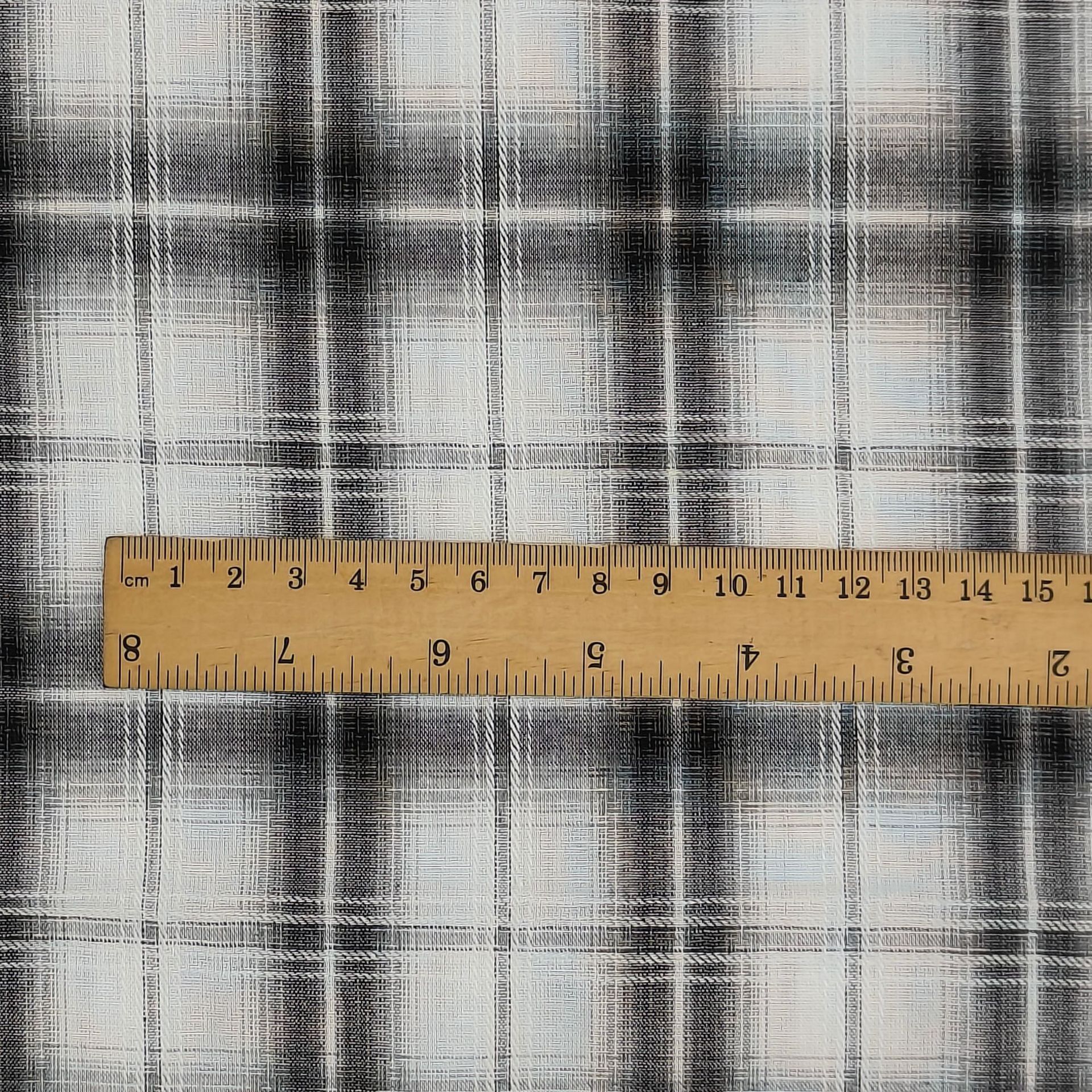 Picture of Spring and Summer Thin Black and White 2-Color Pure Cotton Jacquard Plaid Shirt Sun Protection Dress Dress Yarn-Dyed Fabric Breathable New Product