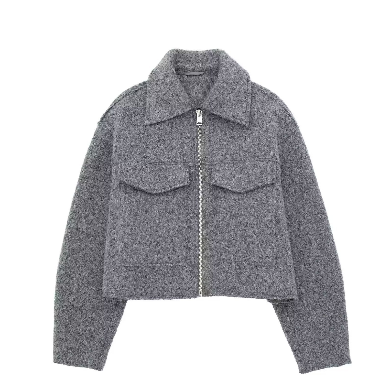 Picture of 2024 autumn and winter new European and American cross-border women's street fashion soft tweed short jacket coat w085 965237