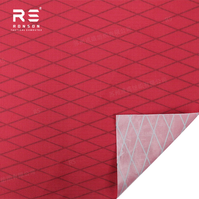 Picture of Rongsheng Red Plaid 210D Nylon X-PAC High Strength Composite Lightweight Outdoor Fabric Waterproof Tear Resistance