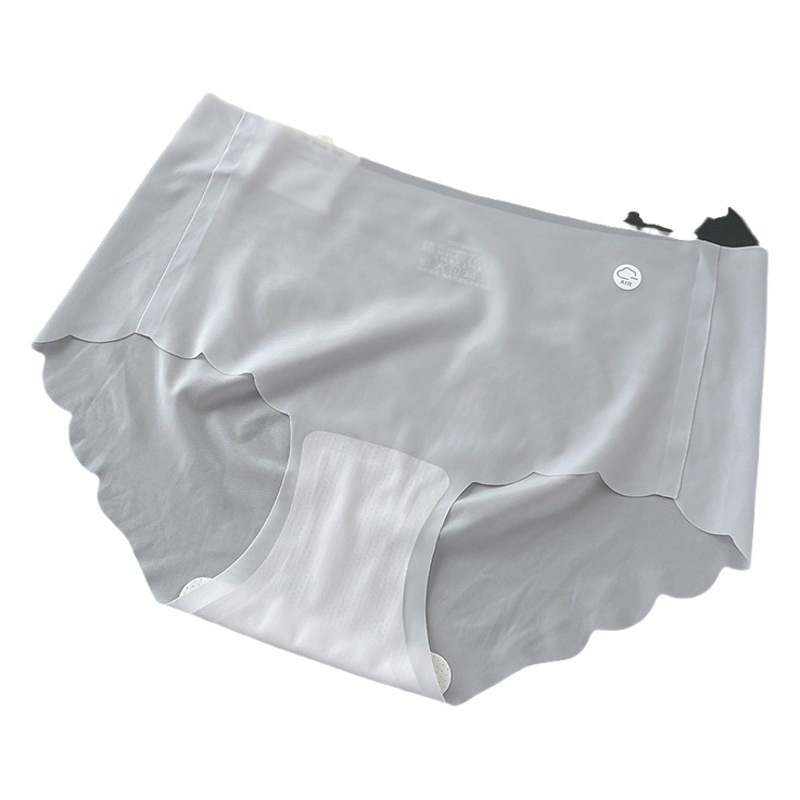 Ultra-thin Ice Silk Seamless Underwear Women's Mulberry Silk Antibacterial Pure Sexy Translucent Girl's Quick-drying Mask Pants