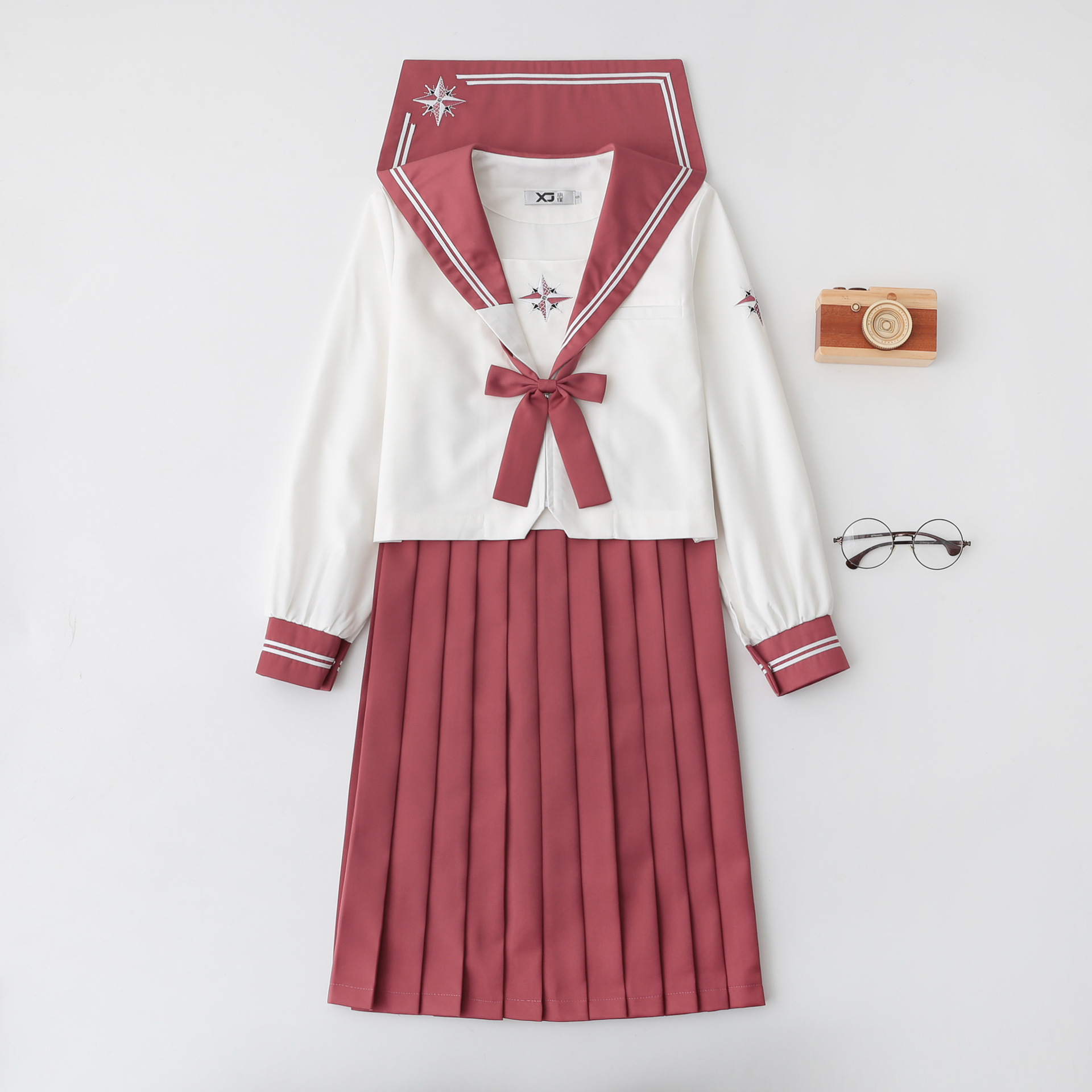 Picture of Xiaojin original Yu Ling uniform skirt Japanese sweet girl summer long sleeve genuine goods jk uniform suit