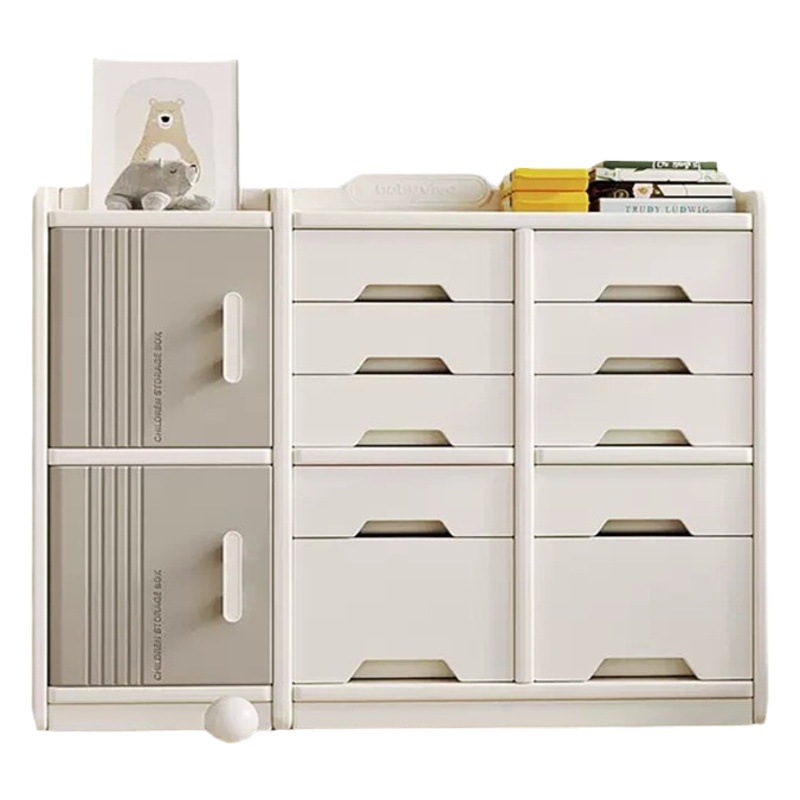 babyviva Children's Storage Cabinet Multi-layer Drawer Type Baby Wardrobe Household Baby Toy Organizer Box Storage Cabinet