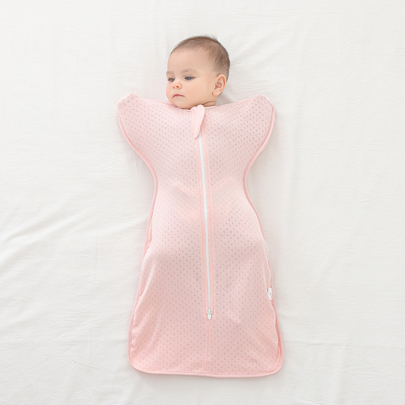Picture of Newborn Surrender Anti-Scare Sleeping Bag Baby Swaddling Baby Sleeping Artifact Spring and Summer Mesh Jacquard Breathable