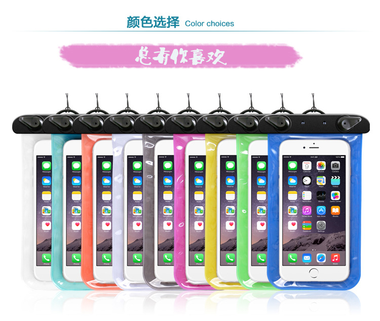 Picture of Wholesale Touch Screen Transparent Outdoor Swimming and Diving Supplies Mobile Phone Waterproof Bag New Apple Waterproof Mobile Phone Case