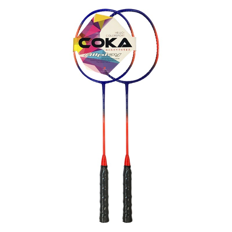 Coca 8000 Badminton Racket Steel Alloy One-Piece Durable Set Adult Training Outdoor Sports Racket Double Racket