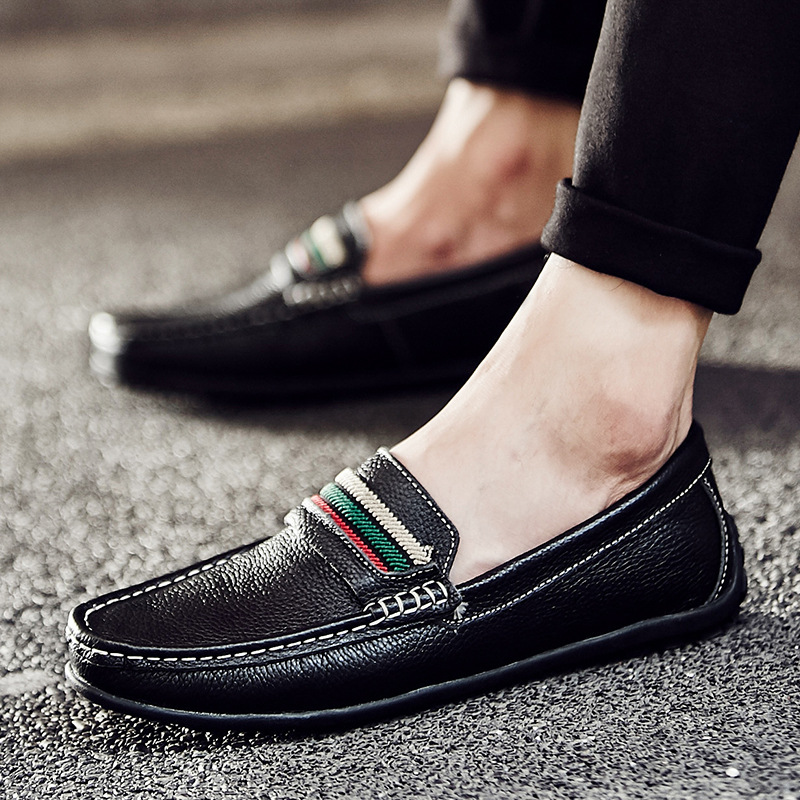 Picture of 2022 Spring and Summer Leather Shoes Men's British Style Soft Bottom Breathable Men's plus size Casual Shoes Fashionable Driving Men's Shoes