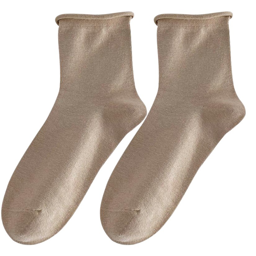 2021 spring and autumn piled socks South Korea socks solid color curling candy color socks ins ladies cotton socks