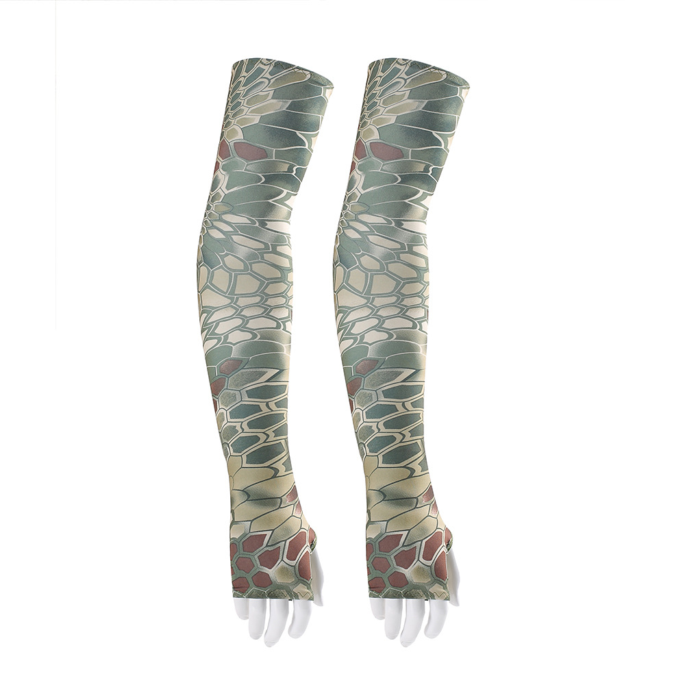 Picture of New Summer Ice Silk Sunscreen Sleeves Bicycle Cycling Sleeves Extra Long Sports Outdoor Fishing Mountaineering Sleeves