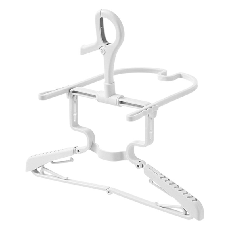Japanese Style Folding Hooded Hanger Dormitory Student Clothes Drying Rack Windproof Clothes Rack Turtleneck Sweater Hanging
