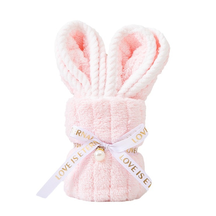 Picture of Hand gift rabbit towel cute shape birthday gift wedding gift kindergarten opening creative small gift