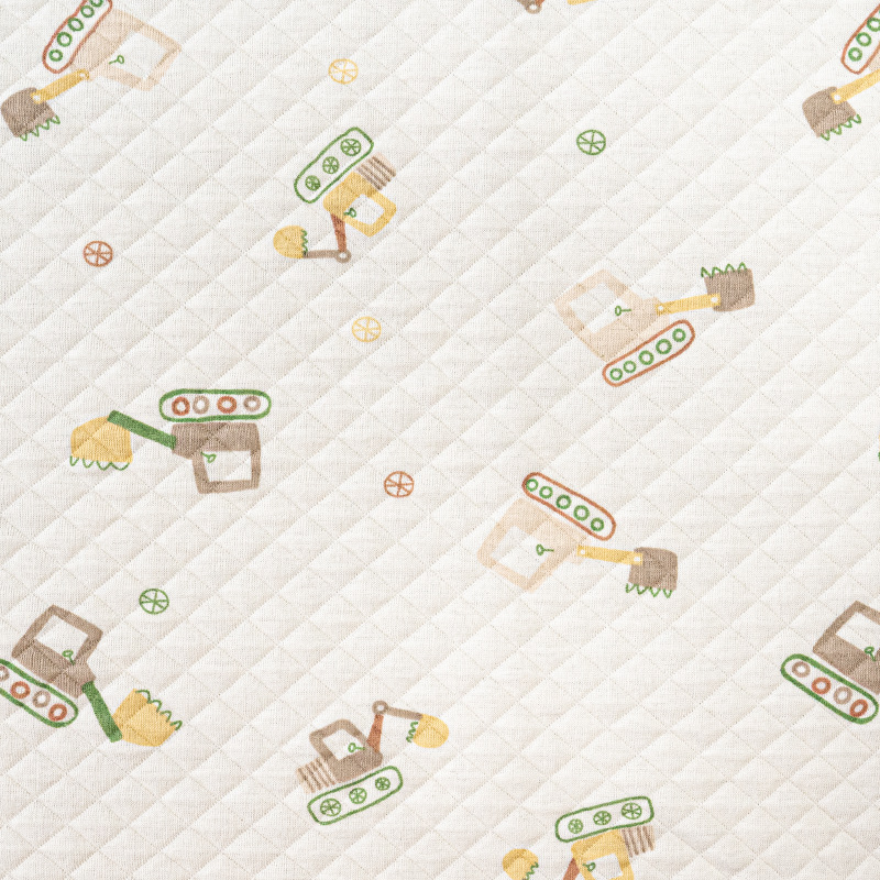 Picture of Original White Diamond Lattice Jacquard Air Layer Printed Baby Quilted Fabric Baby's Sleeping Bag Quilted Fabric