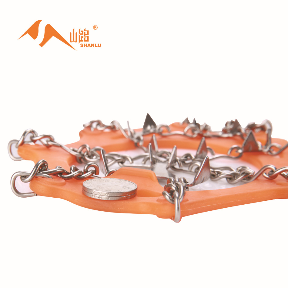 Picture of 8-Tooth Stainless Steel Ice and Snow Crampons, Eight-Tooth Anti-Slip Shoe Covers, Anti-Slip Chains, Anti-Slip Covers, Essential for Mountaineering and Outdoor Activities
