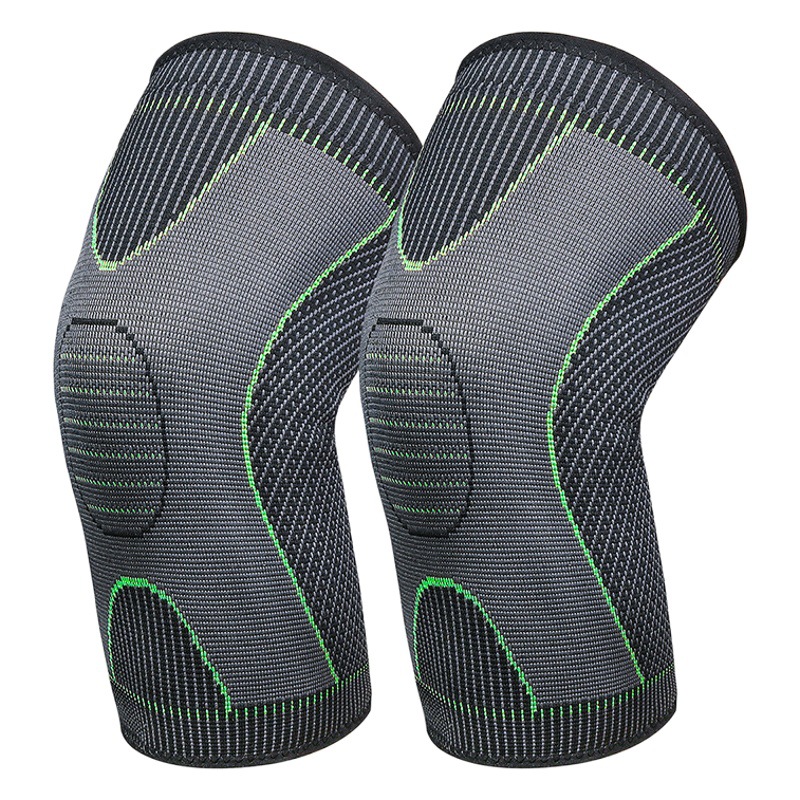 Sports Nylon Knee Pad Silicone Non-slip Breathable Knitted Knee Badminton Running Fitness Knee Pad Outdoor Mountaineering
