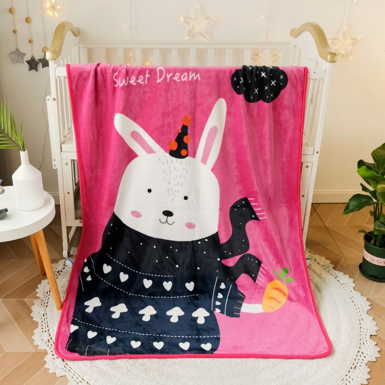 Picture of Children's Blanket Kindergarten Spring and Autumn Baby Coral Fleece Blanket Spring and Summer Single Layer Thin Blanket Office Nap