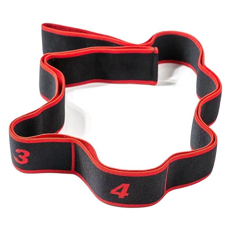 Multi-segment yoga stretch band Latin dance elastic band correct posture 8 grid elastic band digital band posture band
