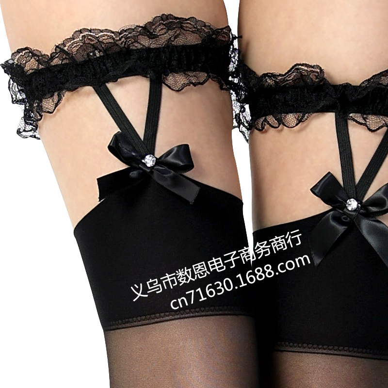 Picture of European and American New Beileisi Lace Suspenders Wide Ruffled Stockings Sexy Sexy Stockings 2155