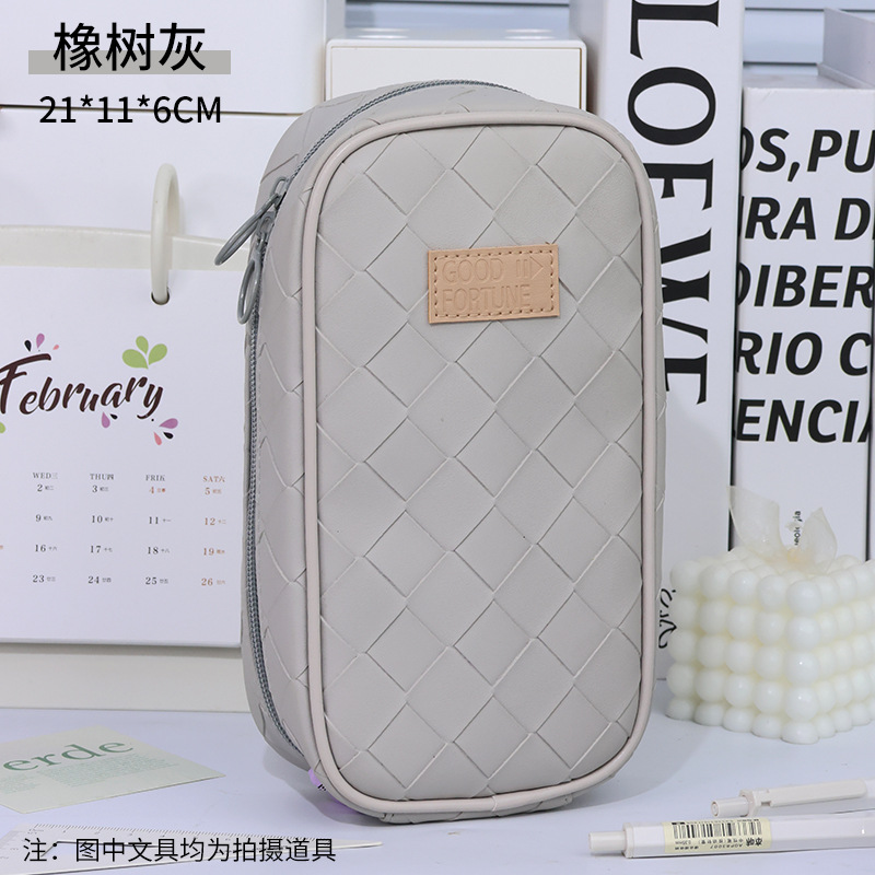 Picture of Large Capacity Multifunctional Pencil Case Korean Style High-value Pencil Case High School Students Portable Pen Storage Bag Pencil Case