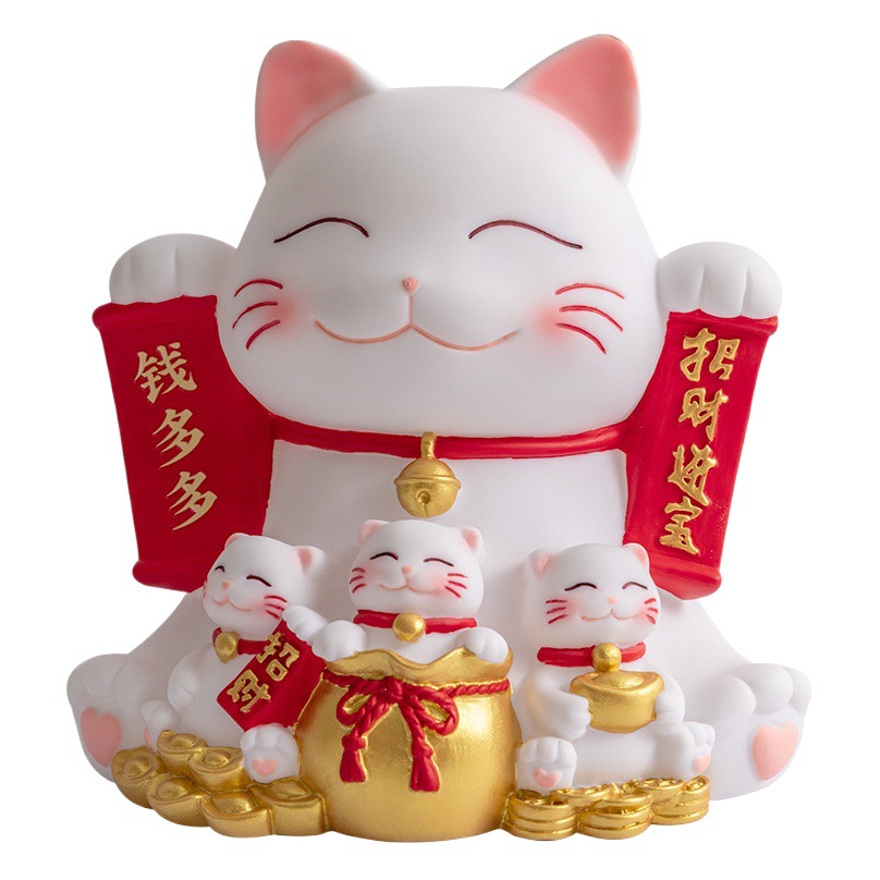 Picture of Lucky Cat creative vinyl piggy bank drop-resistant large capacity change piggy bank can save student gift ornaments