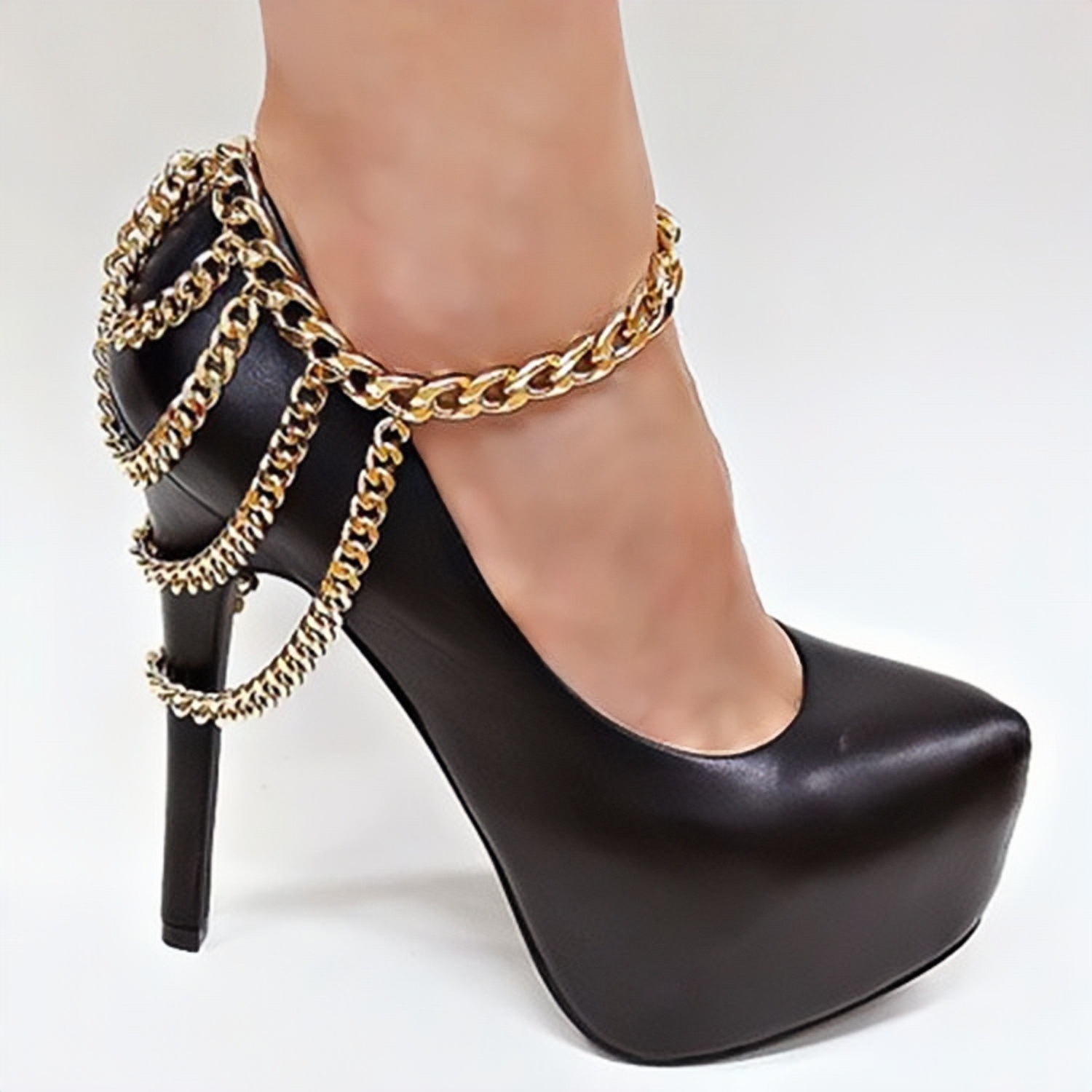 Picture of Cross-border Hot Selling Multi-layer Tassel Hip-hop Foot Chain Women's European and American Exaggerated Personality Geometric Metal Chain Shoe Chain Accessories