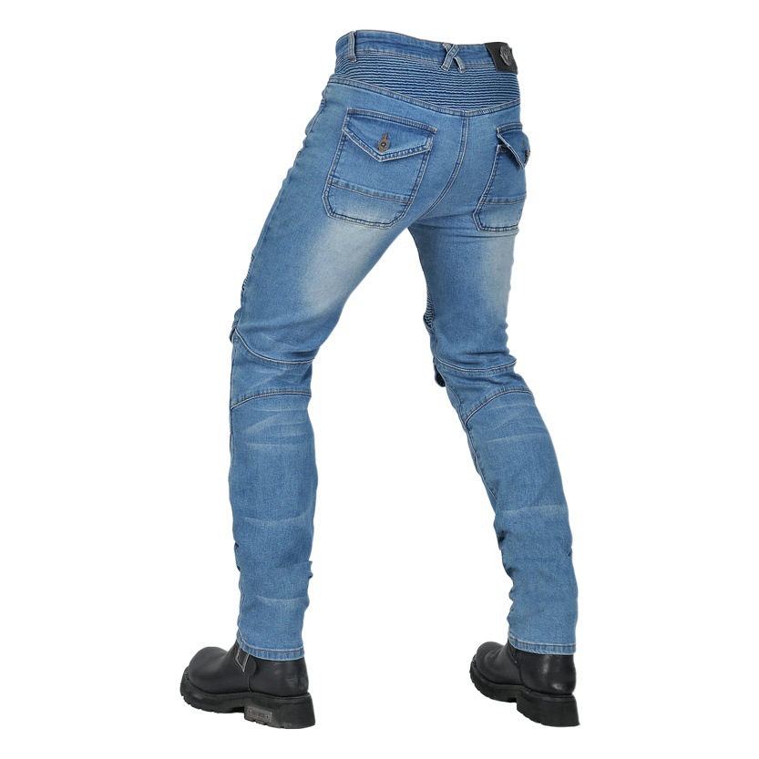 VOLERO Vorum Gong Motorcycle Jeans Men's Retro Motorcycle Casual Stretch High Waist Slim-Fit Riding Pants