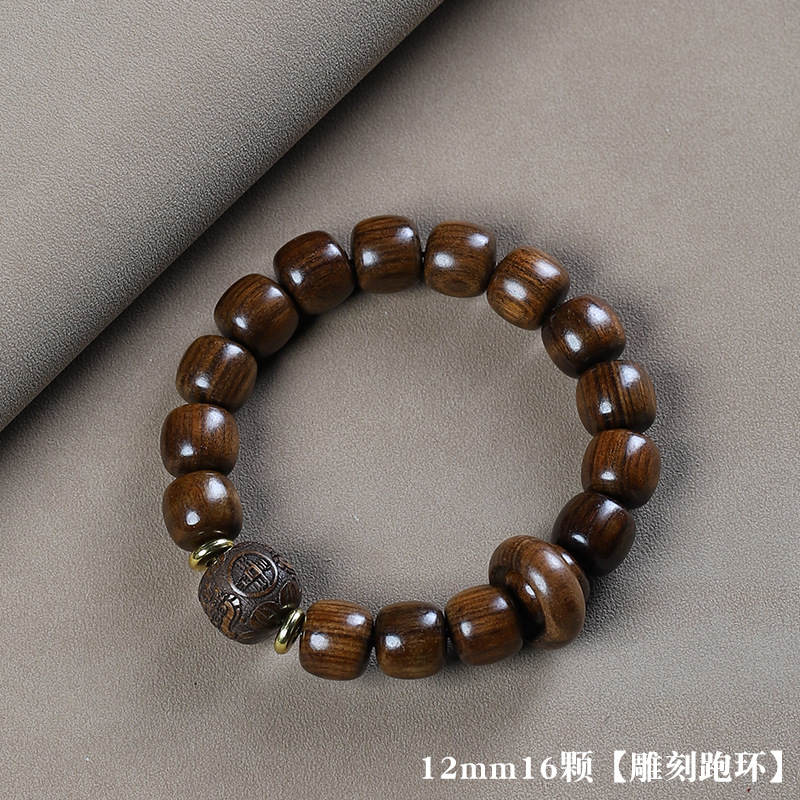 Picture of Black pear old beads men and women hand string text play beads beads mahogany popular jewelry wooden jewelry