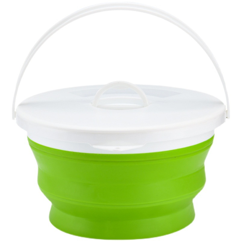 Picture of Foldable Bucket Bucket Portable Travel Multifunctional Small Bucket Household Retractable Bucket Car Washing Bucket Bucket Art Storage
