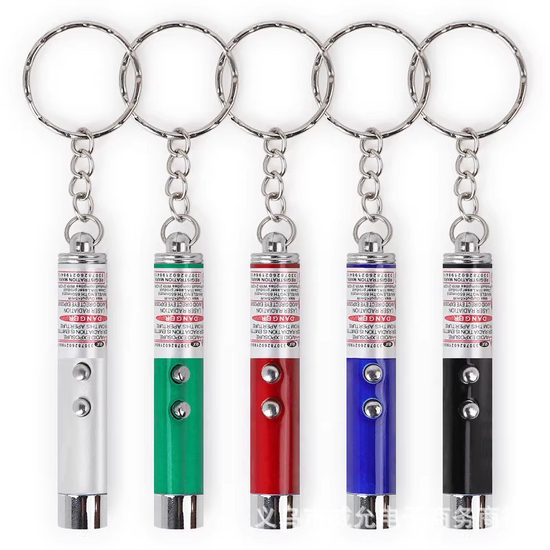Mini Small Flashlight Infrared Laser Key Ring Hanging Decoration Teaching Pen Laser Cat Teaser Pet Cat Teaser