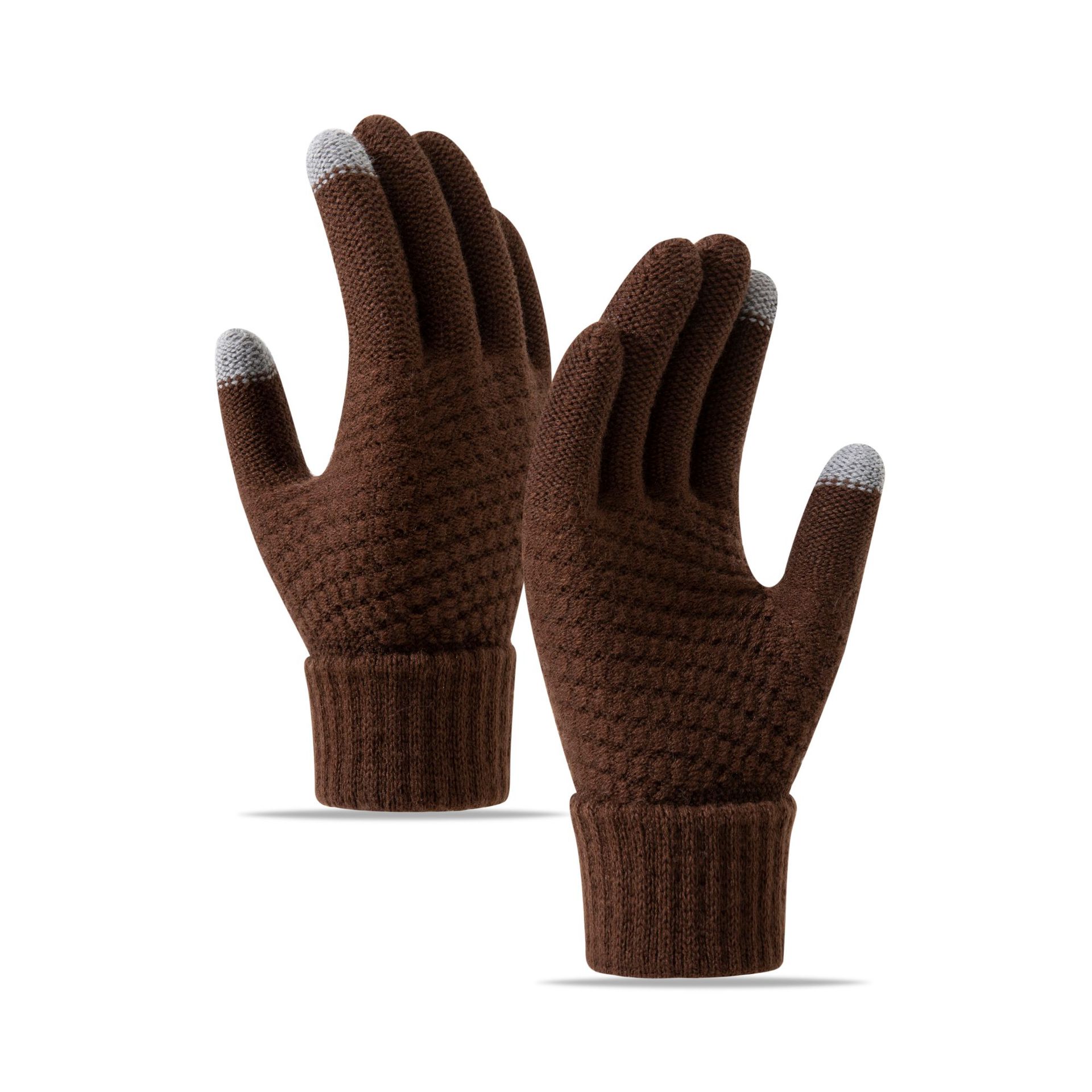 Picture of New Style Gloves Cute Student Winter Velvet Windproof and Coldproof Cycling Knitted Touch Screen Warm Gloves for Women in Autumn and Winter