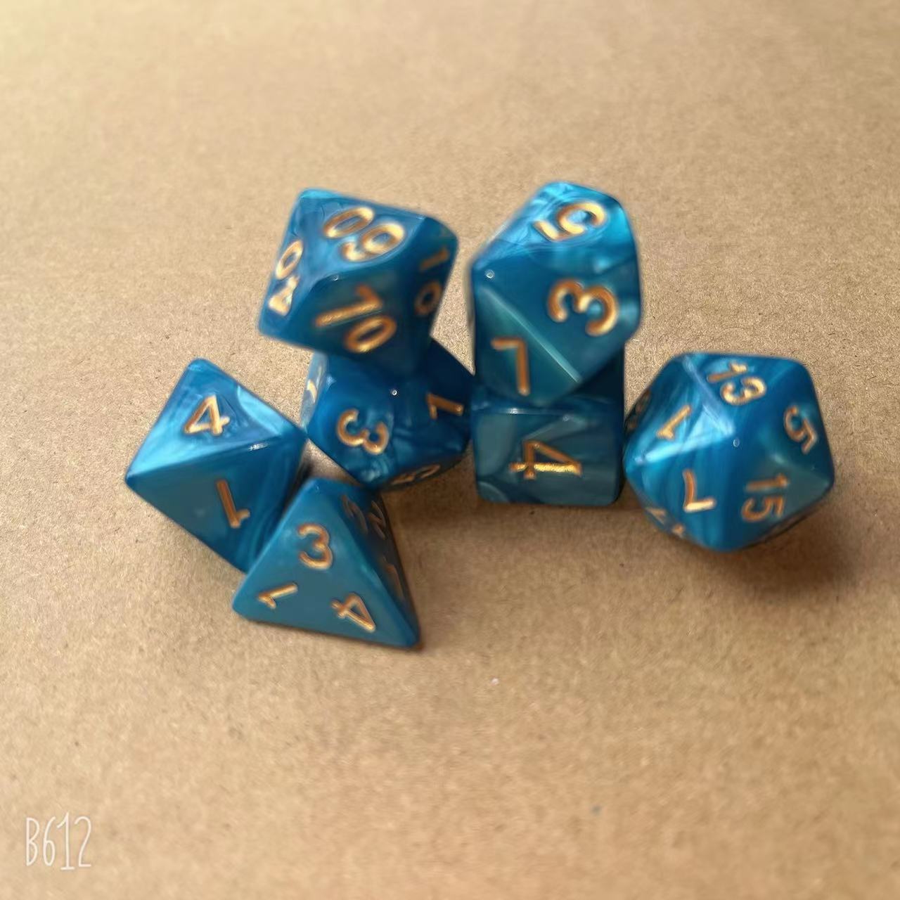 Picture of Multi-sided dice seven-piece Dungeons and Dragons table game dice DND sieve TRPG running group Amazon quick sale