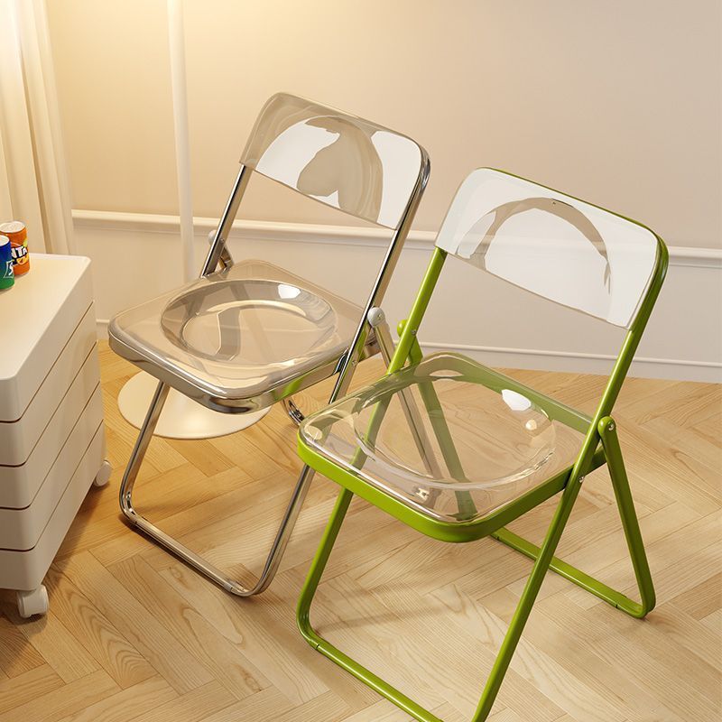 Acrylic folding transparent chair Internet celebrity photo nail art chair simple stool ins style photo crystal makeup chair