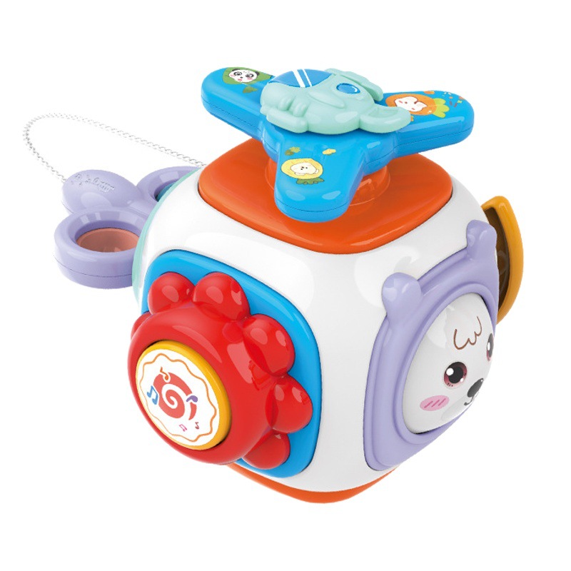 Cross-border Amazon Infant Eight-in-One Hand Grasp Busy Ball Enlightenment Early Education Manhattan Hand Grasp Ball Toys Wholesale