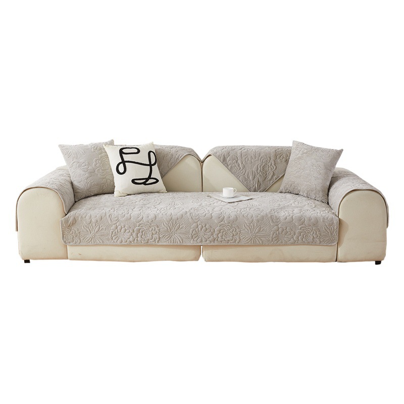 New Pattern Plush Sofa Cushion Winter Plush Sofa Cushion Pastoral Style Non-Slip Sofa Towel Backrest Towel Sand