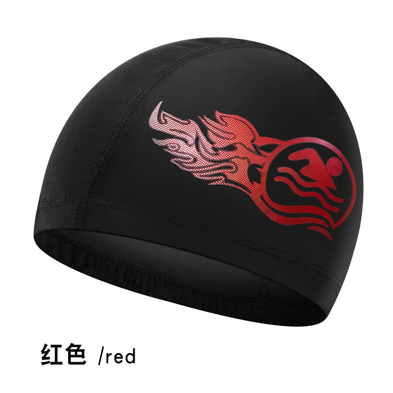Picture of Adult color solid color swimming cap unisex cloth swimming cap three needle five thread nylon swimming cap manufacturers wholesale