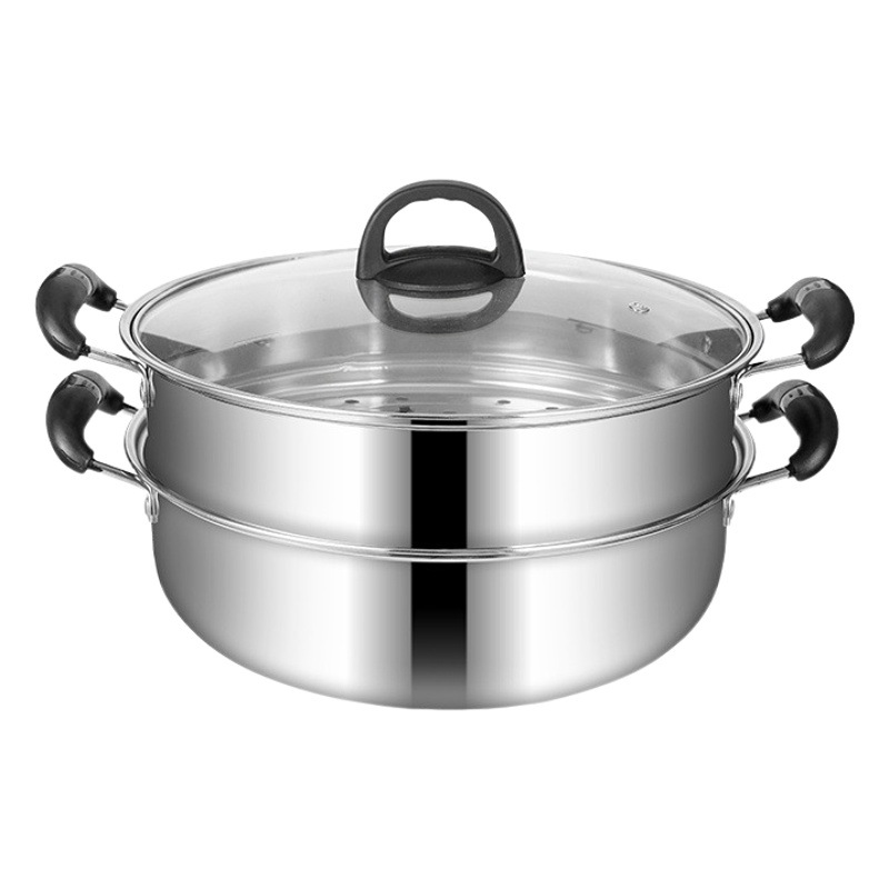 Stainless Steel Yuanyang Hot Pot Household Large-Capacity Divided Two-Flavor Clear Soup Pot Commercial Induction Cooker Hot Pot Basin Gift