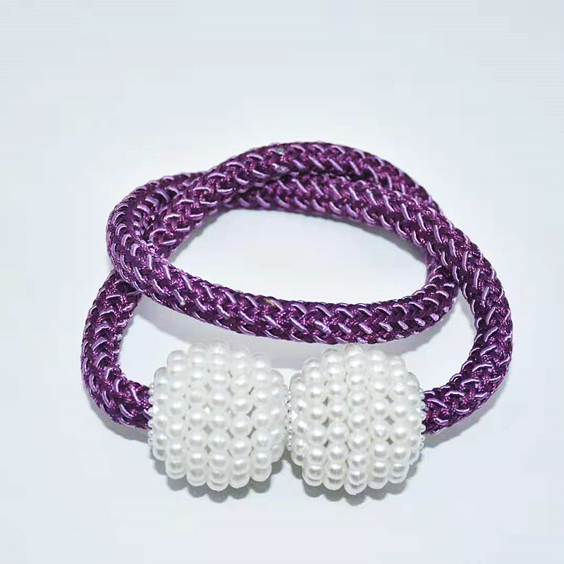 Picture of Creative Pearl Punch-free Magnetic Curtain Buckle Cross-border in stock Pair of Curtain Binding Strap Rope Decoration Accessories