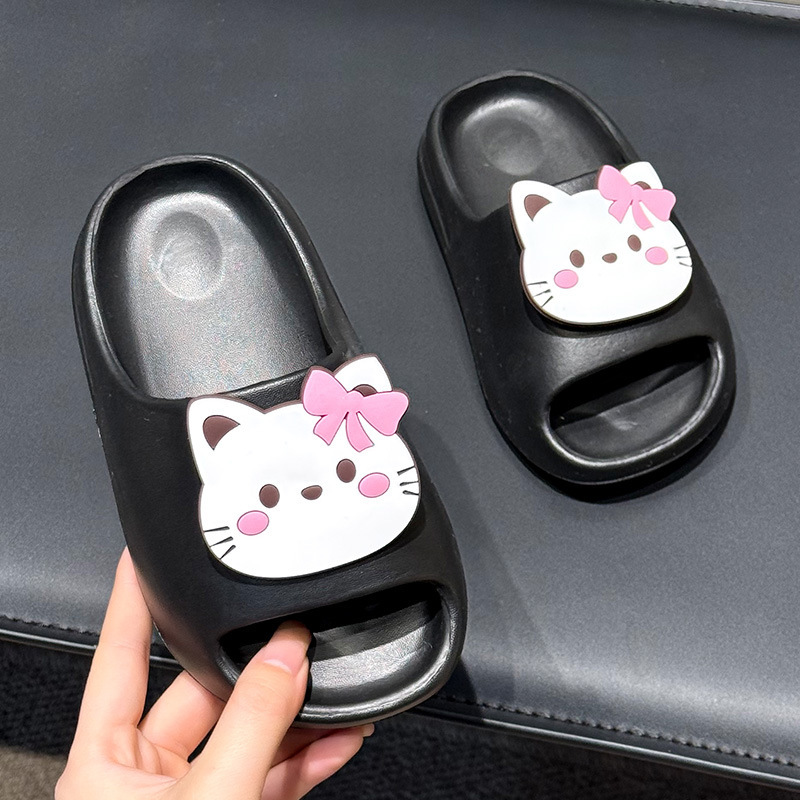 Bow Cat Slippers for Outer Wear Eva Kidsren's Slippers Women's Home Slippers Baby Boys' Slippers Boys and Girls' Shoes