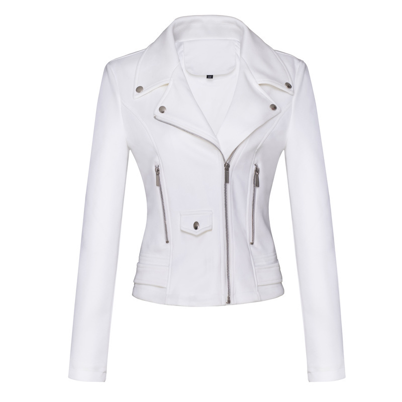 Picture of Cross-border exclusive for new European and American women's motorcycle coat women's leather short slim suede leather jacket women