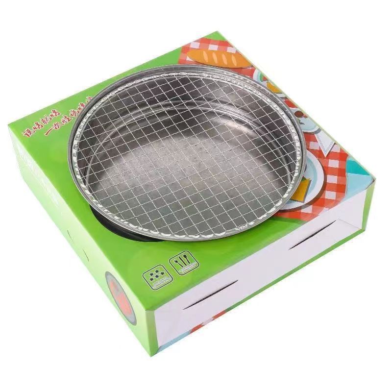 Picture of Disposable BBQ Grill Household Carbon Grill Portable Barbecue Stove Charcoal Grill Grill Grill Round