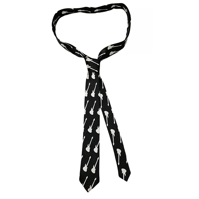 Picture of Zebra Leopard Print Love Poker Letters 5cm Matchinging Shirt Ins Student Tie Unisex Versatile Can Be Customized