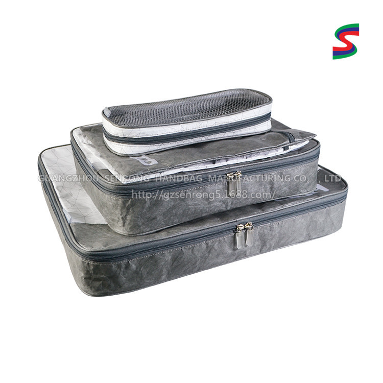 Customized American Amazon new DuPont paper storage set washed Kraft paper environmentally friendly polyester striped lining