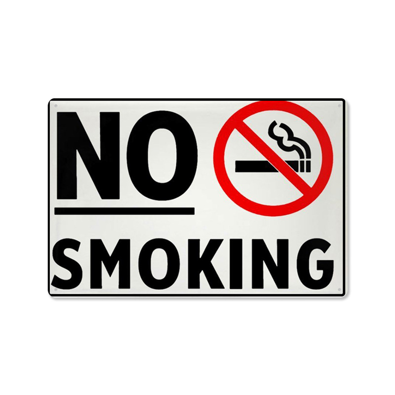 Picture of 2024No Trespassing Retro Public Warning Sign Iron Painting Background Wall Frameless Decorative Hanging Painting