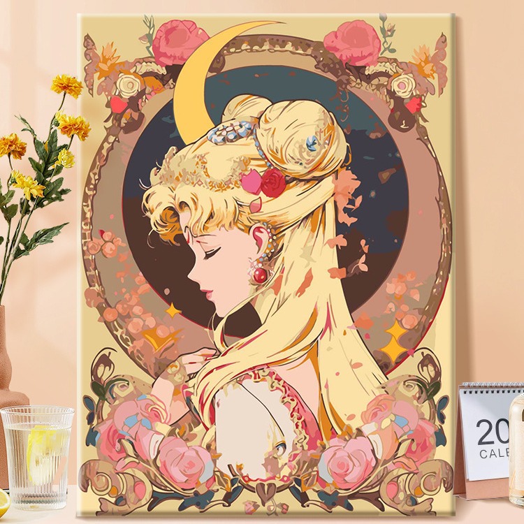 U.S. War X Muxia | diy Digital Oil Painting Acrylic Filled Hand-painted Illustration Healing Department Decompression Oil Color Painting