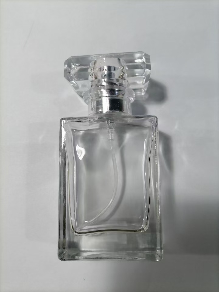 Picture of 30ml50ml flat square bottle glass perfume bottle liquid spray perfume bottle glass cosmetic empty bottle