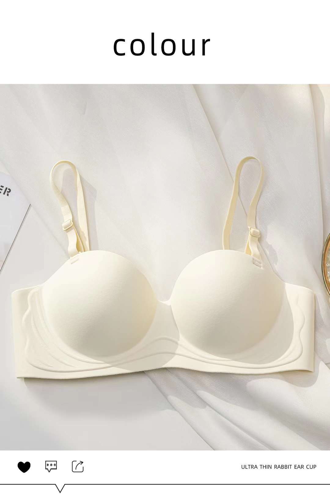 Picture of New one-piece seamless underwear women's small chest big without steel ring breast collection push up upper support anti-sagging bra